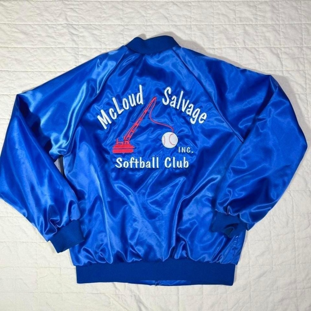 Vintage Cardinal Satin Coach Jacket – "Gary" – Men's‎ L